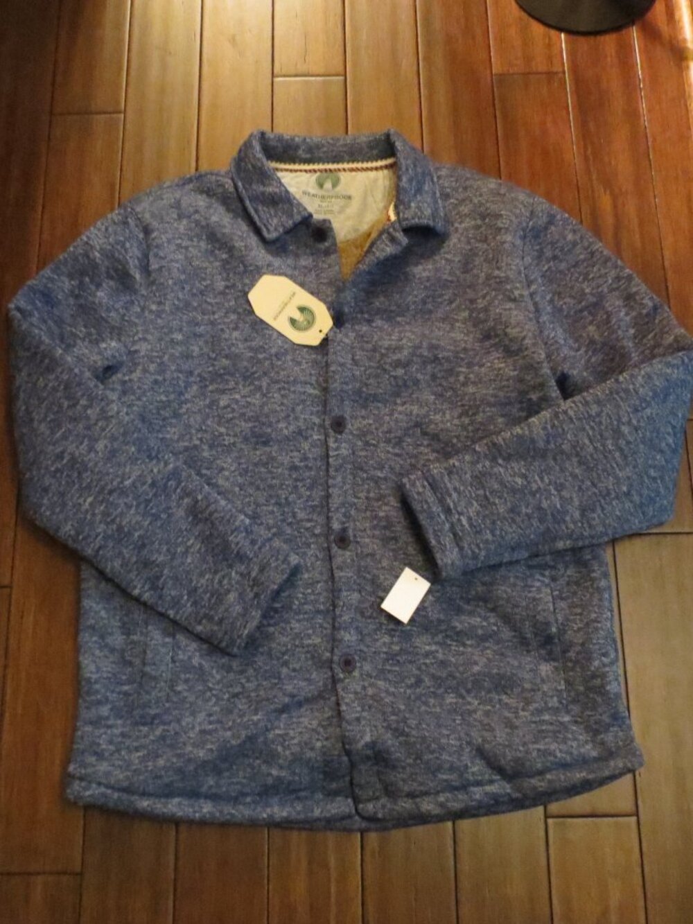 NEW Weatherproof XL Sherpa Lined Button Front Shacked Shirt Jacket Pockets